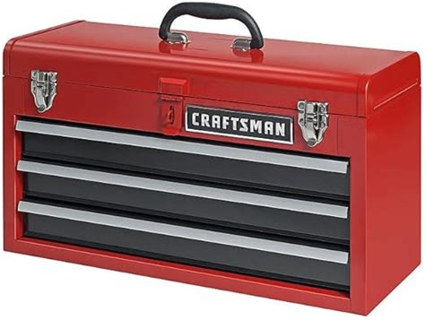 used craftsman 3 drawer metal tool box|portable three drawer tool chest.